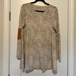 Leopard Print Long Sleeve Top